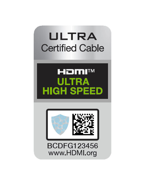 HDMI Ultra High Speed holographic sticker sample KSF 1.0.0